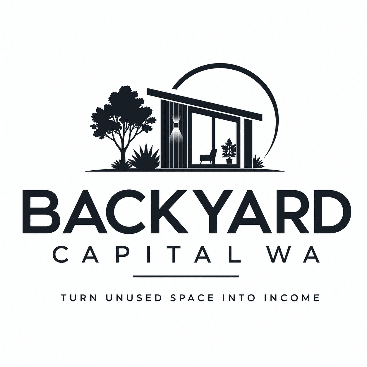 Backyard Capital WA logo on a white background, high contrast text